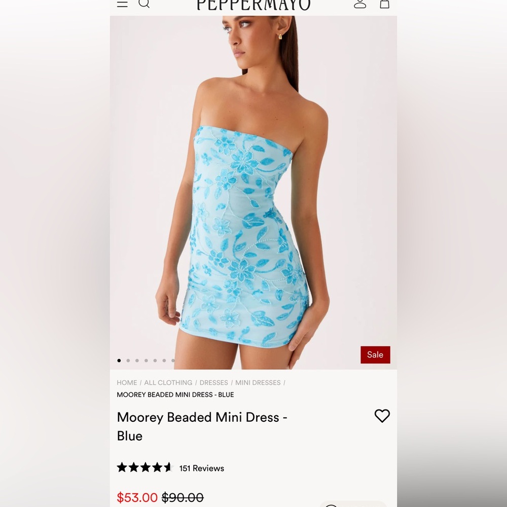 Peppermayo Exclusive Introducing the Moorey Beaded Mini Dress - Size: XXS